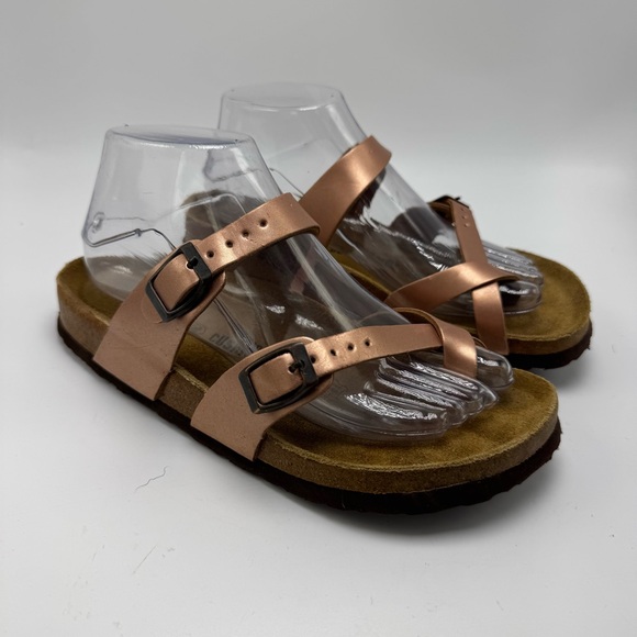 Cushionaire Shoes - Cushionaire Luna Cork Footbed Sandals Rose Gold Size 8W Comfort Buckle Boho